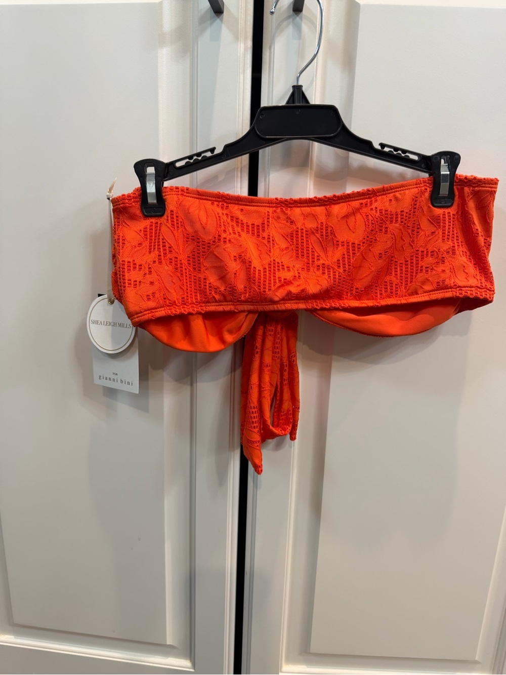 Gianni Bini/Shea Leigh Mills Red Lace Bandeau Bikini Set - Picture 2 of 12
